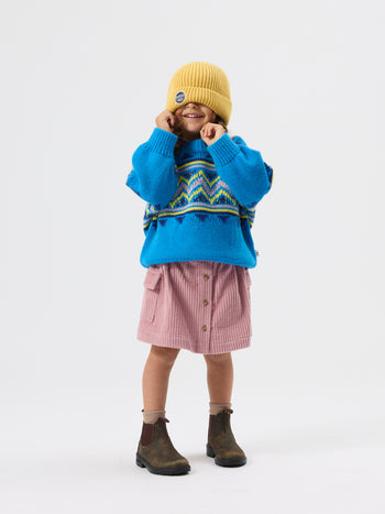 Corduroy Pocket Skirt Dusty Pink