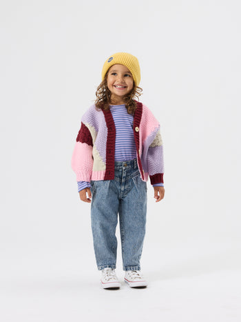 Colour Block Knit Cardigan