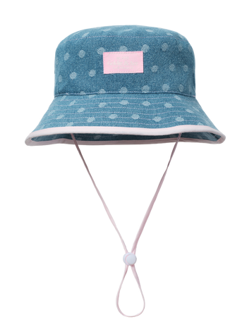 Spotty Denim Bucket Hat