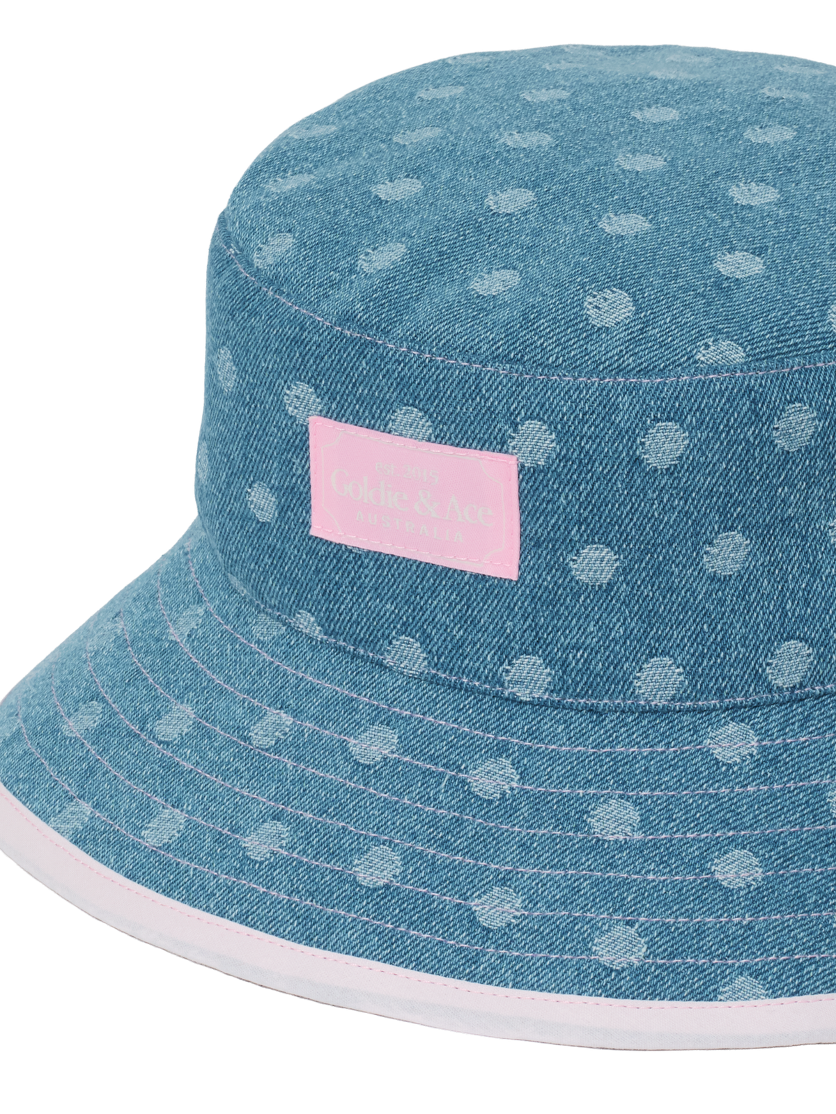 Spotty Denim Bucket Hat