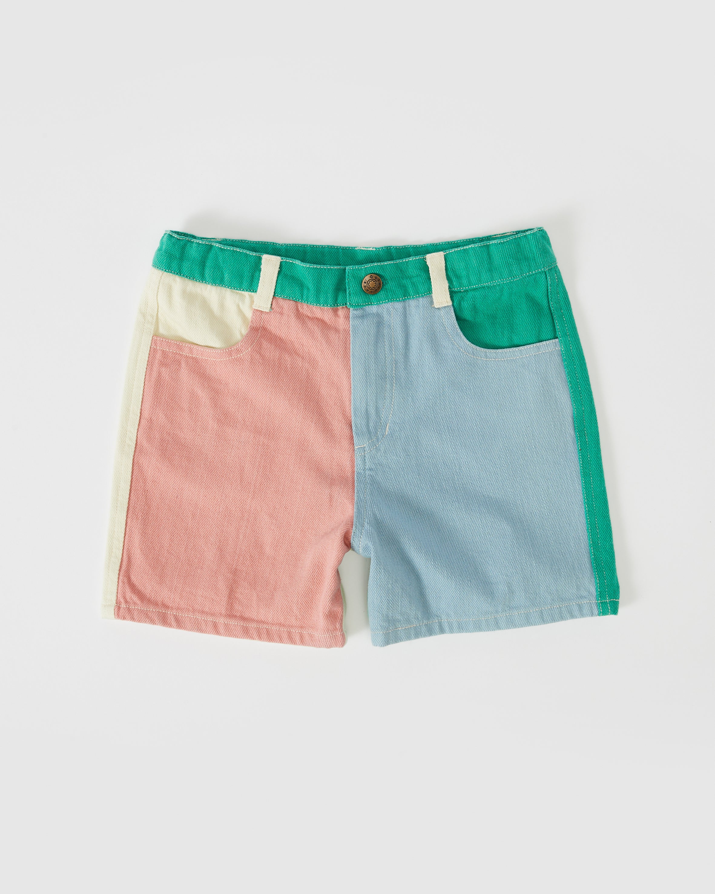 Colour block 2025 denim shorts