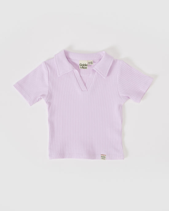 Pia Collared T-Shirt Lavender