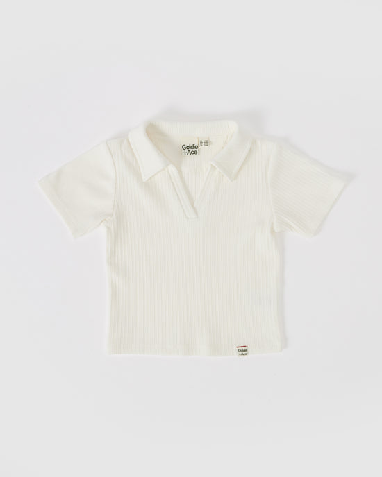 Pia Collared T-Shirt Ivory