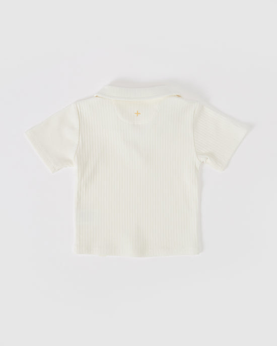 Pia Collared T-Shirt Ivory