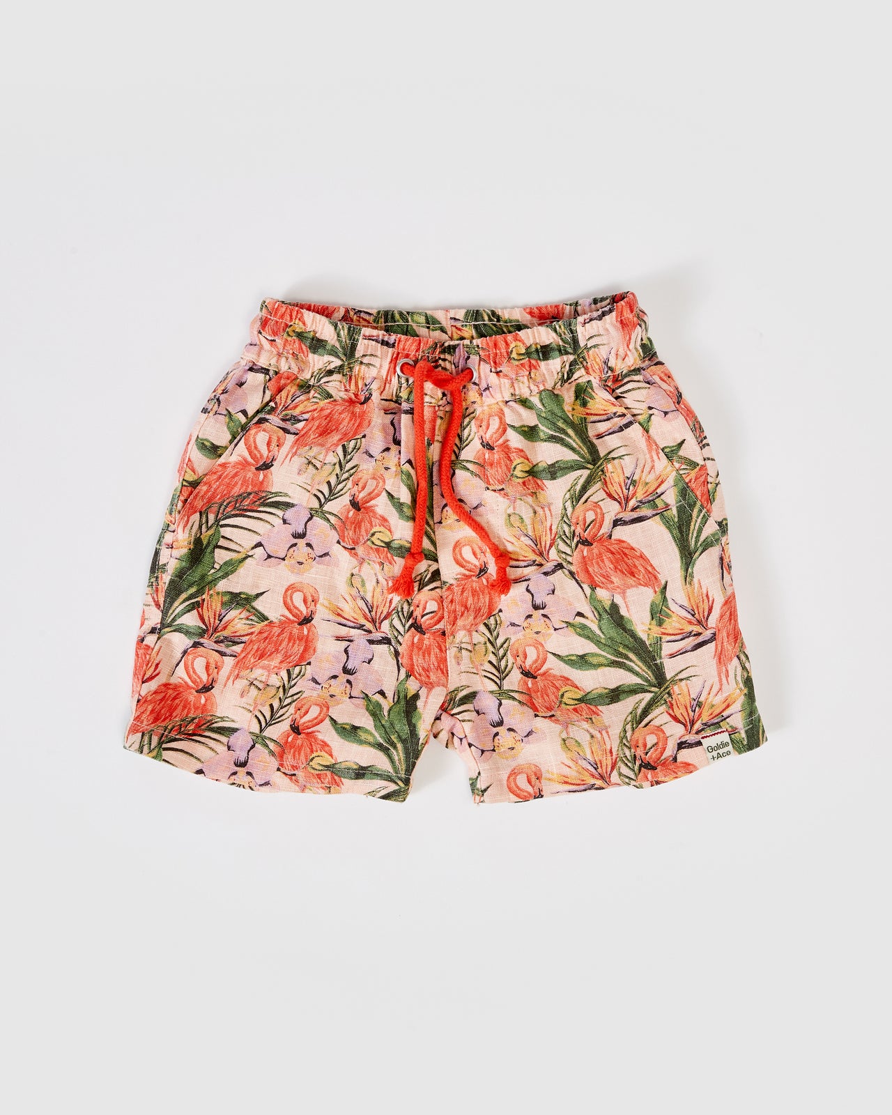 Noah Linen Shorts Flamingo Peach