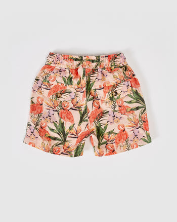 Noah Linen Shorts Flamingo Peach