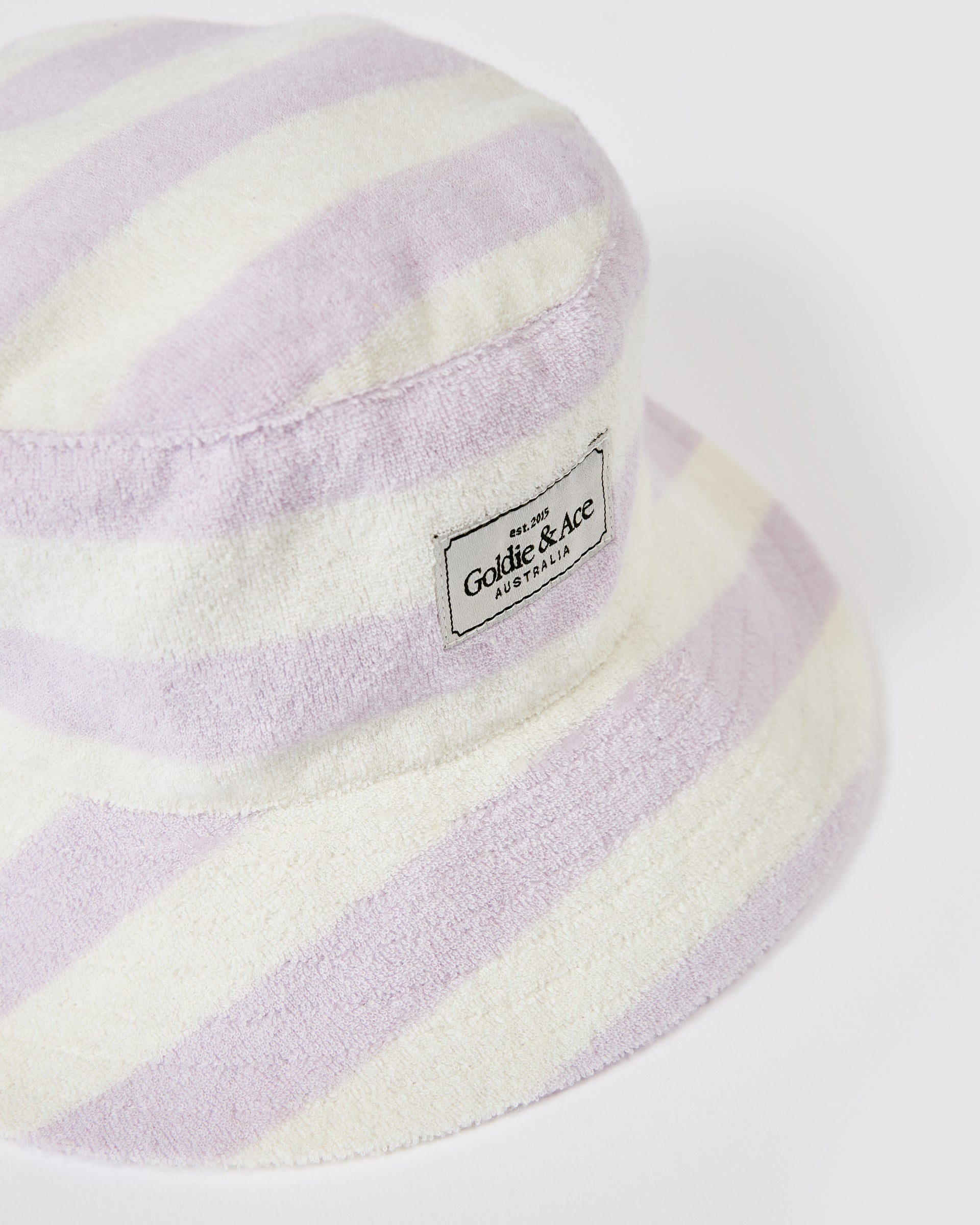 Smiley Terry Towelling Bucket Hat Lavender