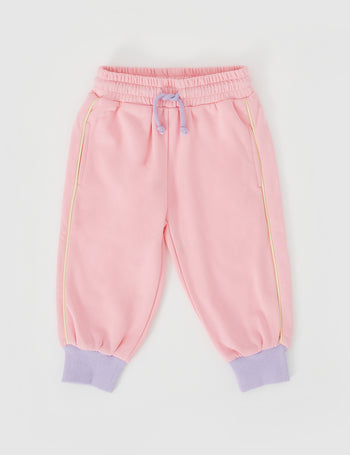 Bananas in Pyjamas© Retro Piped Terry Joggers Pastel Pink