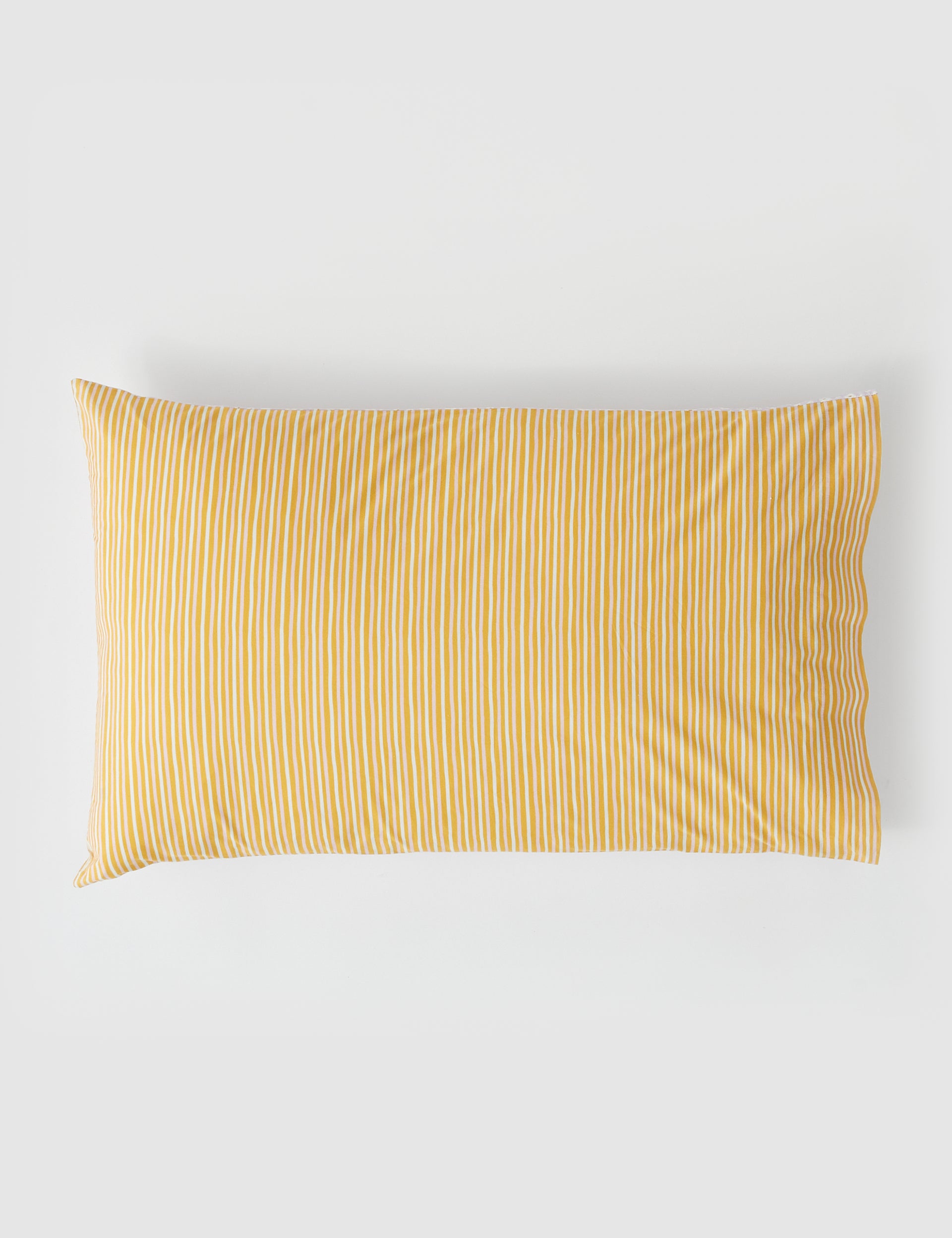 Daffodil Stripe Vintage Washed Cotton Pillowcase