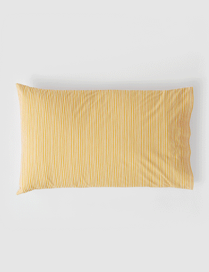 Daffodil Stripe Vintage Washed Cotton Single Pillowcase