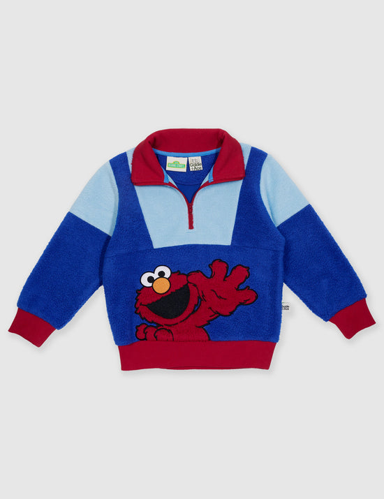 Sesame Street® - Elmo 1/4 Zip Sweater Navy Red