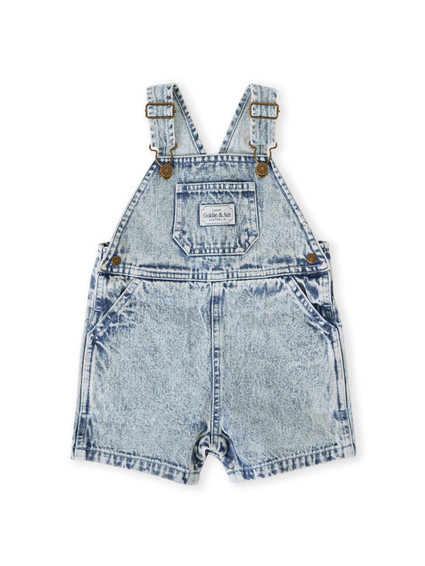 Burton Vintage Washed Denim Overalls Light Denim