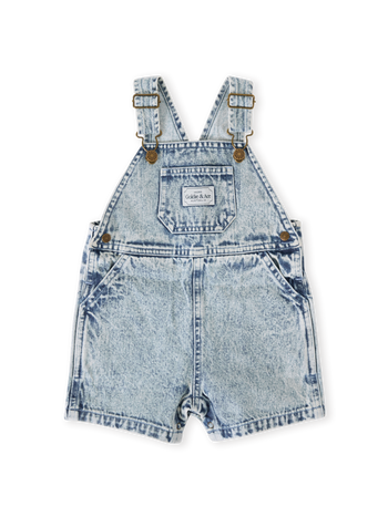 Burton Vintage Washed Denim Overalls Light Denim