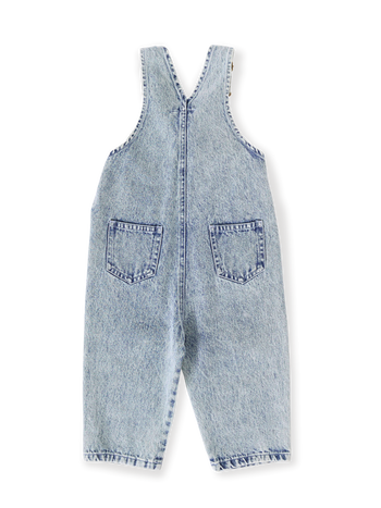 Austin Vintage Washed Denim Overalls Light Denim
