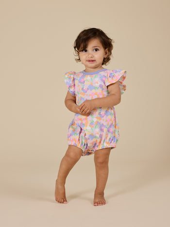 Pastel Bouquet Frill Bubble Romper