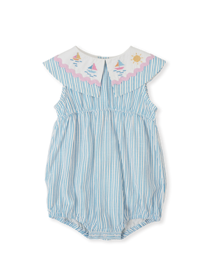 Sailor Stripe Ava Collared Romper