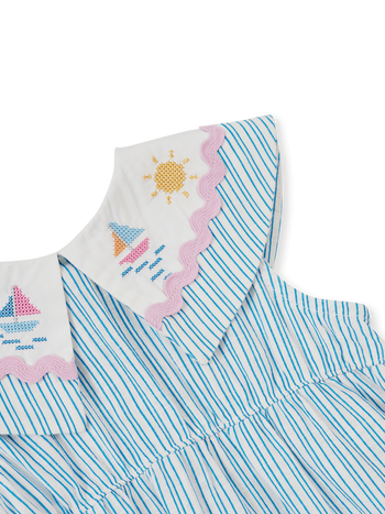 Sailor Stripe Ava Collared Romper