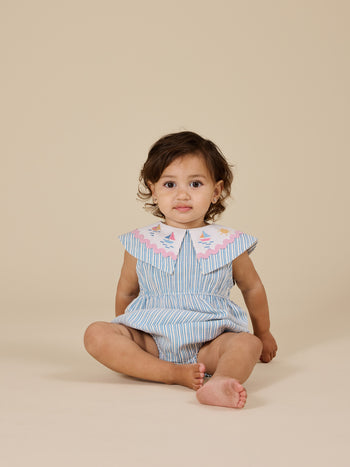 Sailor Stripe Ava Collared Romper