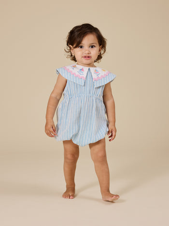 Sailor Stripe Ava Collared Romper