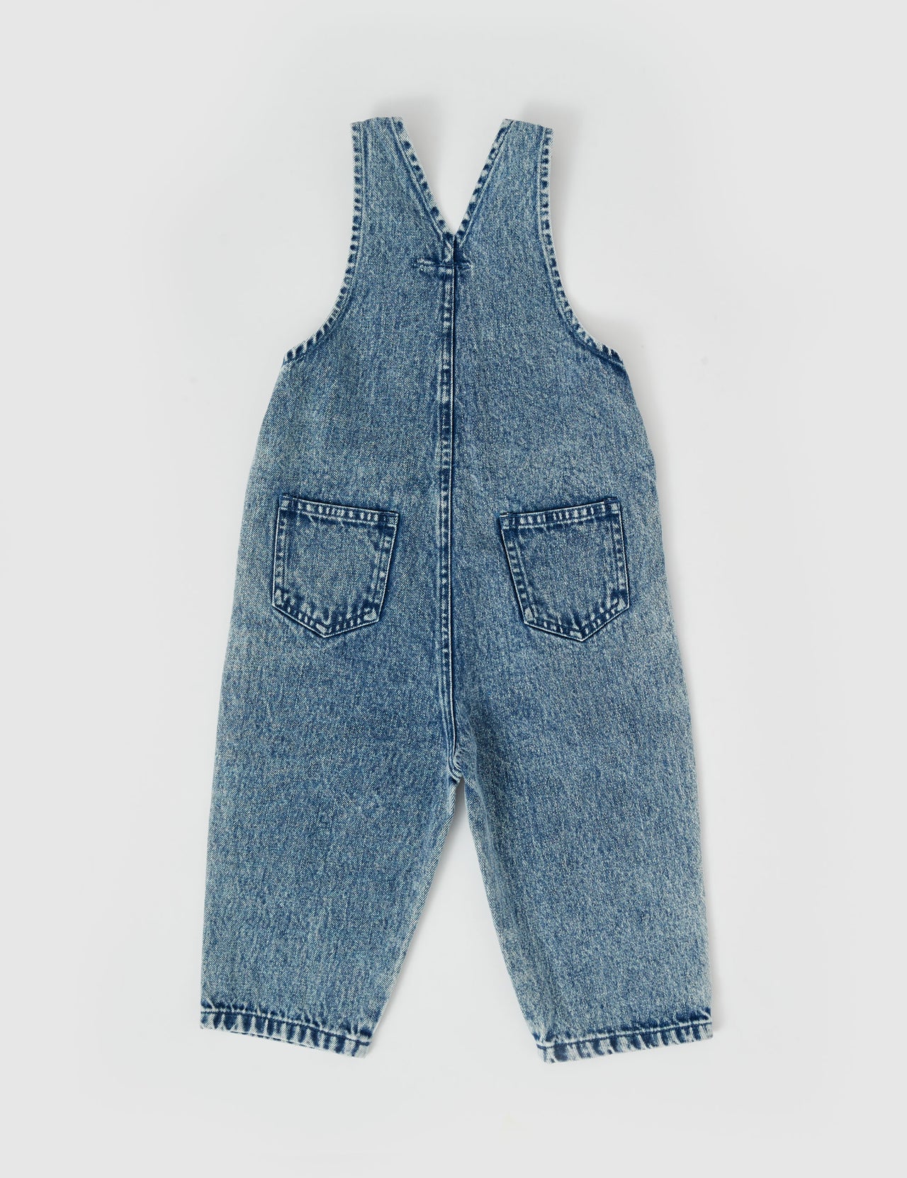 Austin Vintage Washed Denim Overalls Dark Denim