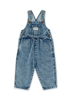 Austin Vintage Washed Denim Overalls Dark Denim
