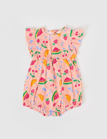 Lani Linen Romper Fruit Salad