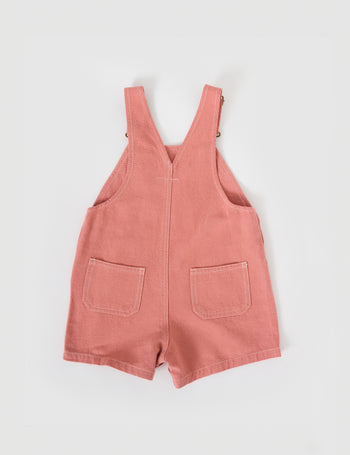 Smith Vintage Wash Linen Overalls Sunset