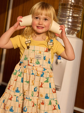 Hopscotch Tully Tiered Pinafore Dress