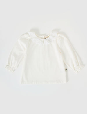 Laura Puff Sleeve Collar Long Sleeve Top