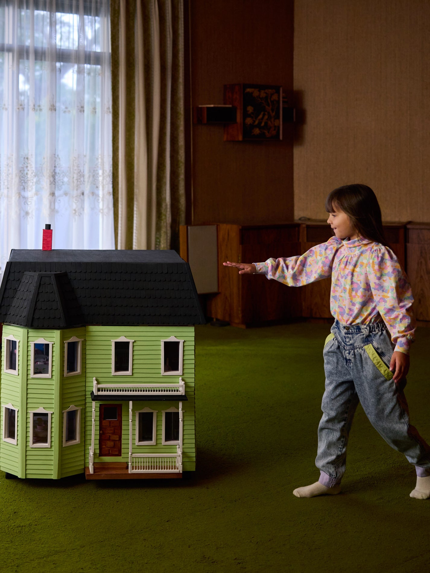 Pastel Bouquet Sofia Puff Sleeve Skivvy