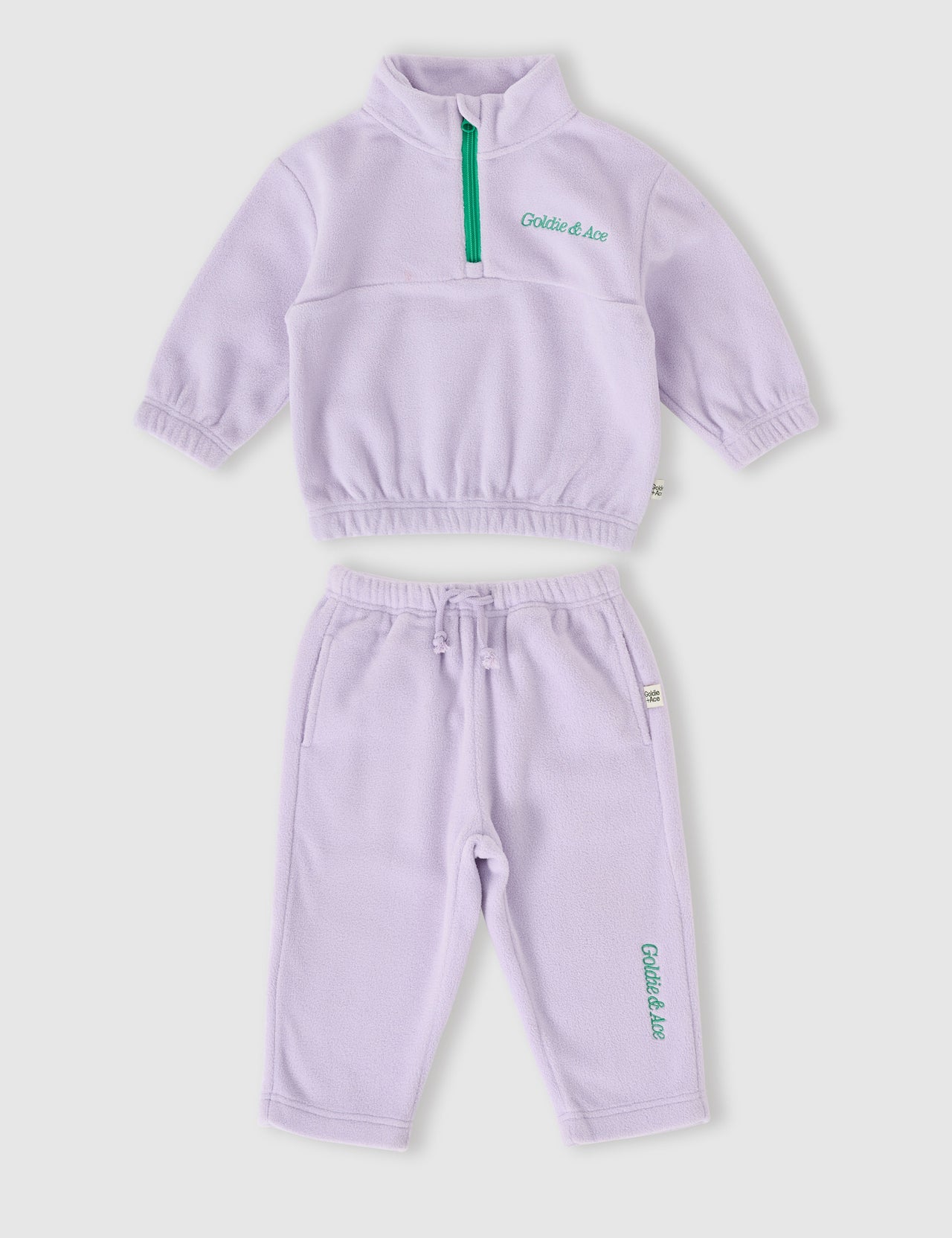 The Bobbi Polar Fleece Sweat Set - Lilac