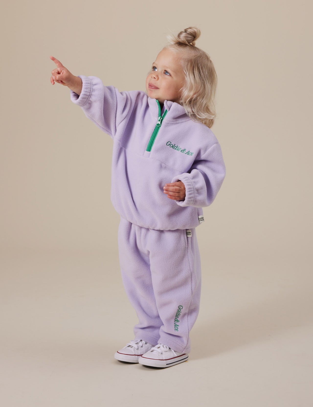 The Bobbi Polar Fleece Sweat Set - Lilac