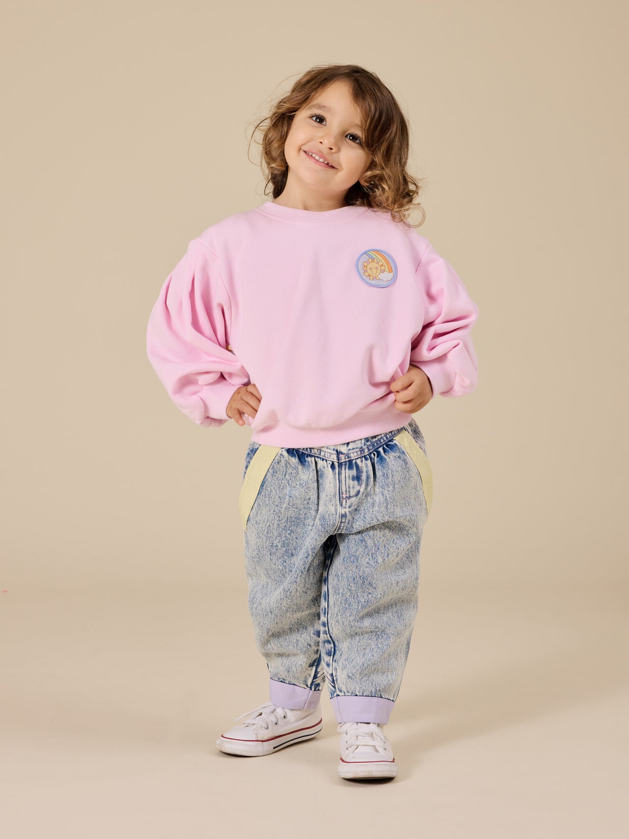 Over The Rainbow Puff Sleeve Sweater