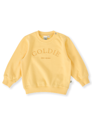 Goldie Crew Embroidered Sweater Lemon