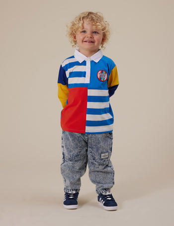 Myles Colour Block Rugby Polo