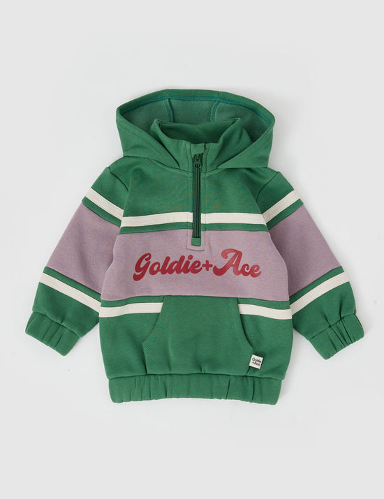 Goldie+Ace Hooded Panel Sweater Alpine