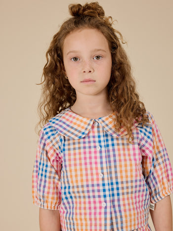 Rainbow Gingham Beatrice Blouse