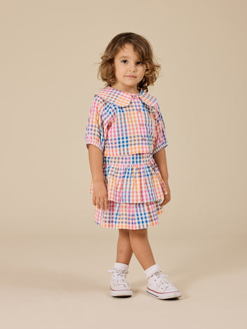 Rainbow Gingham Beatrice Blouse