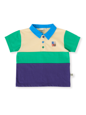 Lewis Colour Block Polo Shirt Forest