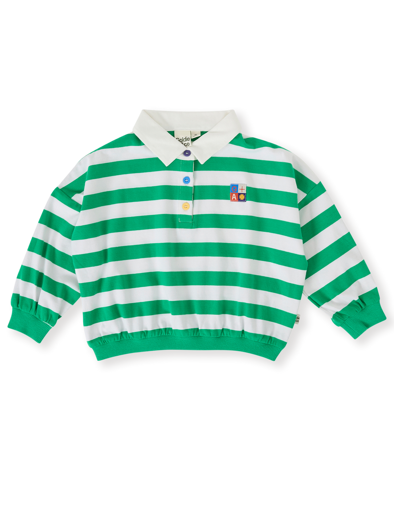 Wide Stripe Relaxed Rugby Sweat Top