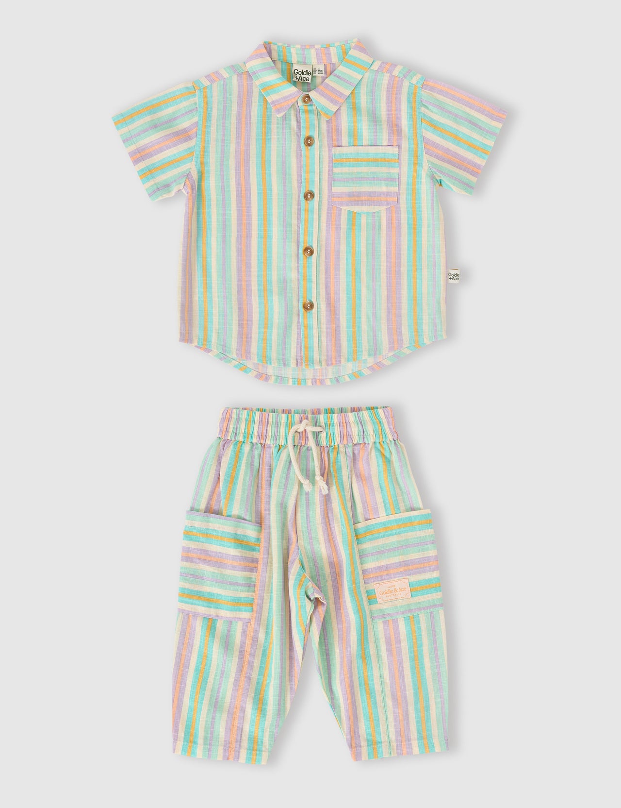 The Resort Stripe Linen Holiday Set
