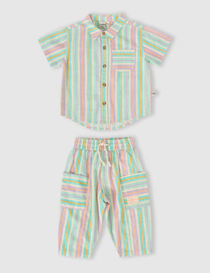 The Resort Stripe Linen Holiday Set