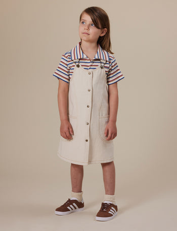 Penelope Pinafore Pocket Dress Oat