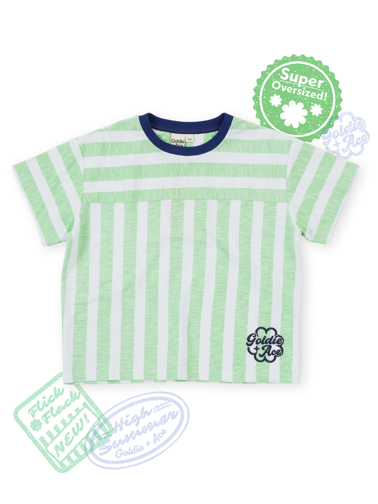 Flick Flack Stripe Tee Mint