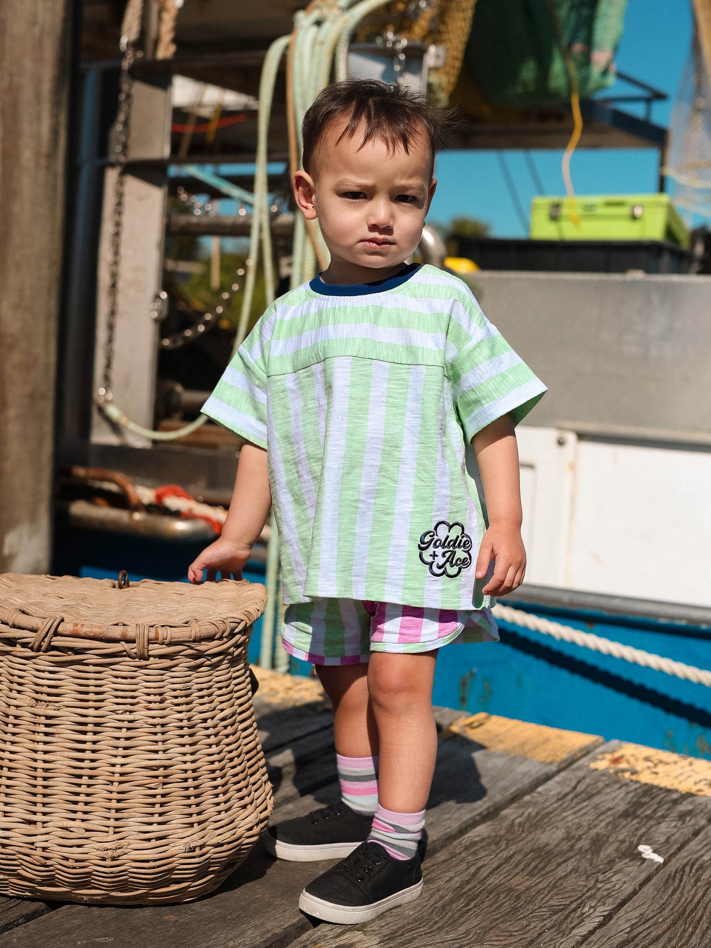 Flick Flack Stripe Tee Mint