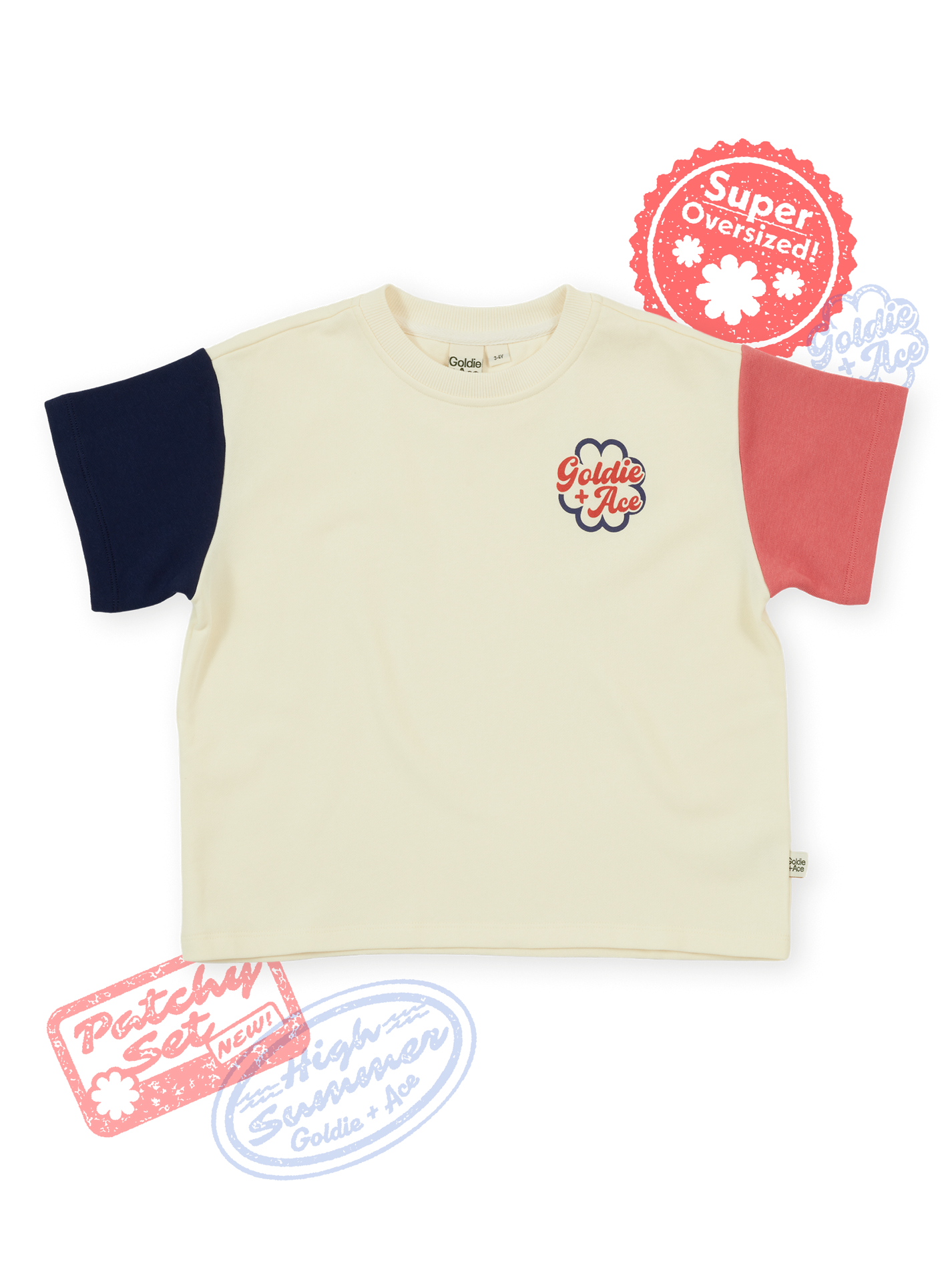 Oversized Sweat Tee Cream