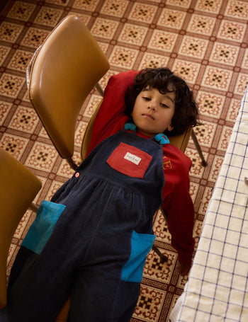 Sammy Corduroy Colour Block Overalls