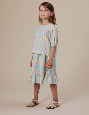 Resort Stripe Lior Linen Skirt