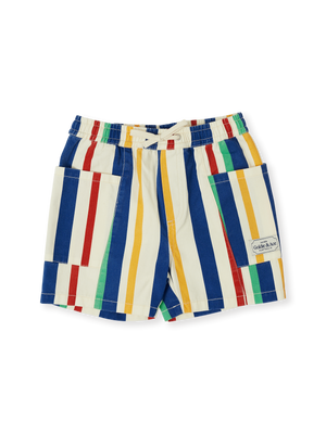 90's Bold Stripe Noah Denim Pocket Shorts