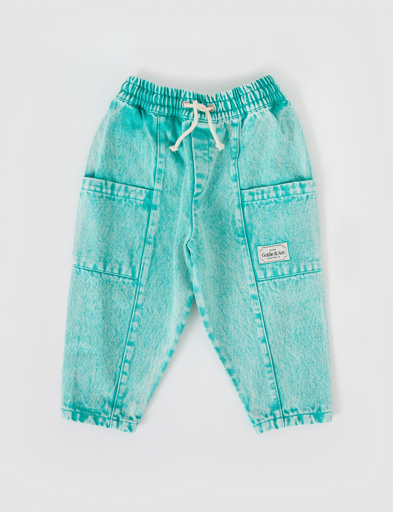 Kit Denim Pocket Pant Turquoise